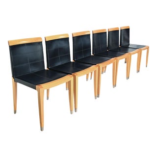 1990s Giorgetti Aro Dining Chairs by Chi Wing Lo Chairs Italy, Set of 6 For Sale
