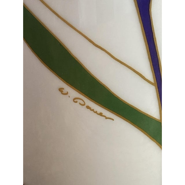 Porcelain Vase with Floral Decoration by Wolf Bauer for Rosenthal, 1970s For Sale - Image 9 of 15