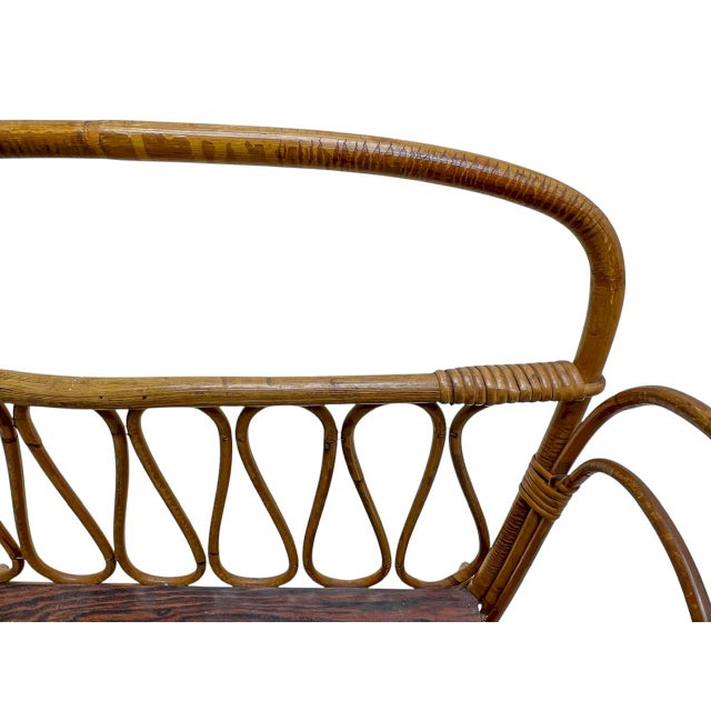 Rattan Bamboo Magazine Rack from Franco Albini, Italy, 1970s For Sale - Image 11 of 15