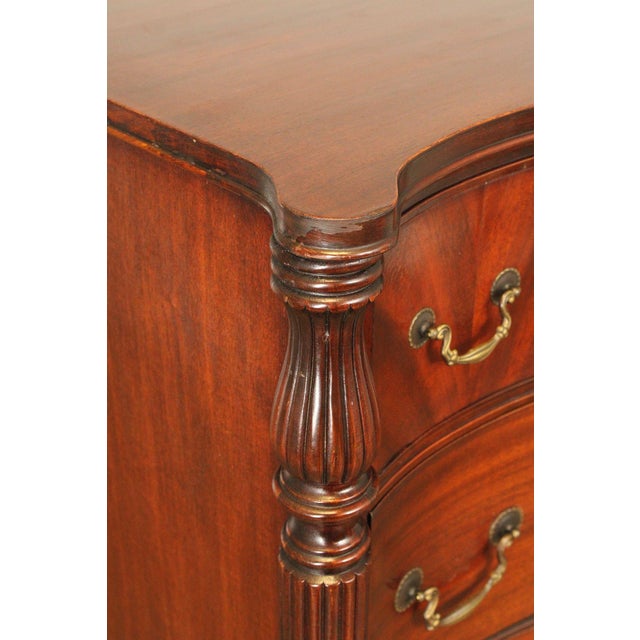 Wood 1940's Vintage Regency Style Mahogany Tall Chest For Sale - Image 7 of 18