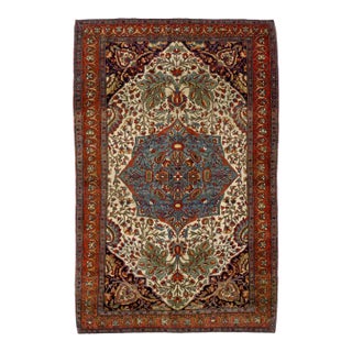 Late 19th Century Farahan Sarouk Rug 4'3" X 6’7" For Sale