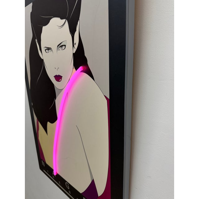 Patrick Nagel Pop Art Print With Pink Neon Accent for Mirage Editions, 1981 For Sale - Image 12 of 17