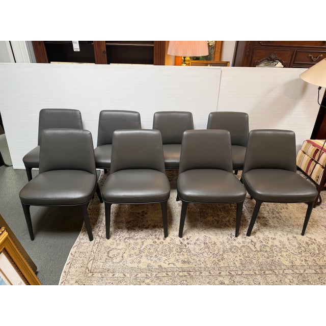 Design Plus Gallery presents a Set of Eight Sophie Side Dining Room Chairs from Poliform. The chairs are designed by...