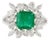 18k Gold 2.85ct Square Emerald & 1.19ct Diamond Cocktail Ring Size 7- Heirloom Jewelry For Sale
