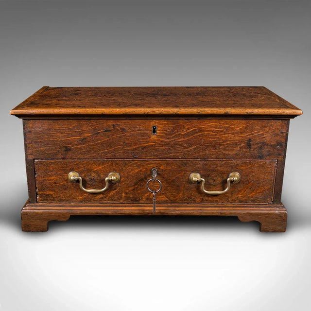 Traditional 1800's Antique Georgian Oak Apprentice Mule Chest For Sale - Image 3 of 11