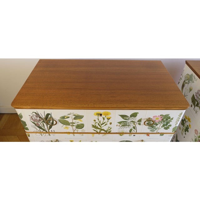 Swedish Modern Chests Nordens Flora by Cam Lindman in the style of Josef Frank, Sweden, 1940s, Set of 2 For Sale - Image 12 of 14