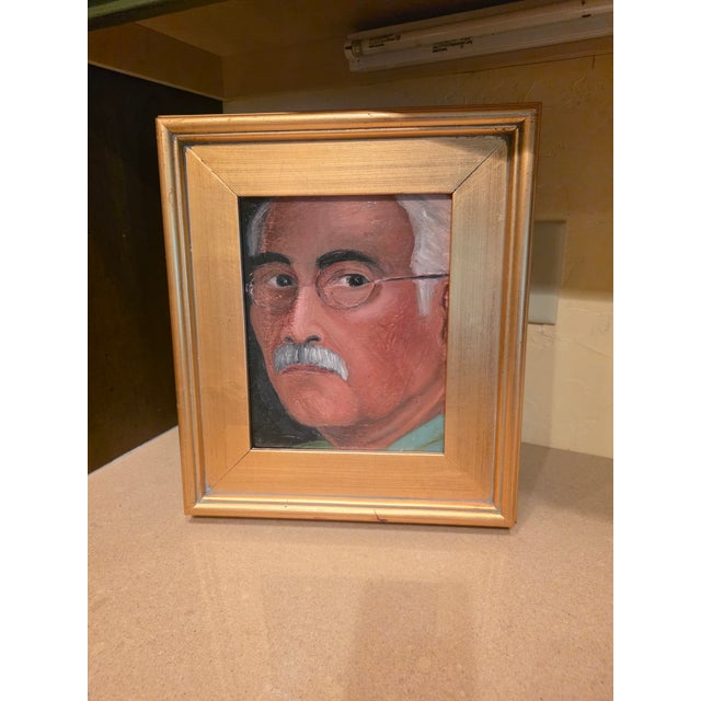Traditional Vintage Artist Self Portrait by Augusto Brocca For Sale - Image 3 of 7