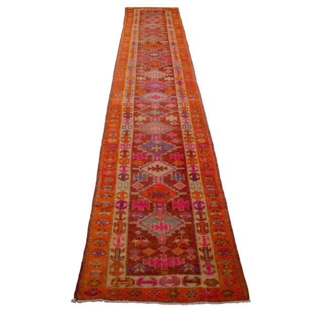 Textile 1970s Vintage Hand-Knotted Kurdish Runner For Sale - Image 7 of 12