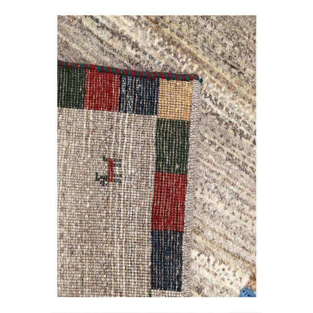 Pasargad DC Beige Color Fine Hand Knotted Gabbeh Rug For Sale - Image 4 of 4