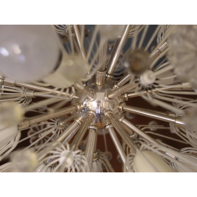 Silver Large Silvered Snowball Pendant Lamp by Emil Stejnar for Rupert Nikoll, 1950s For Sale - Image 8 of 17