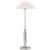 Modern J. Randall Powers by Visual Comfort Signature Hargett Buffet Lamp in Polished Nickel with Linen Shade For Sale - Image 3 of 3