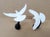 Vintage - Pair of John Perry Seagulls in Flight Figurines - Black Base - White Matte Pellucida For Sale - Image 11 of 15