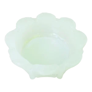 French Style Petite Flower Petal Form Opaline Bowl