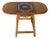 Oak Tile Top Drop-Leaf Folding End Table Danish Mid-Century Modern 1970s For Sale