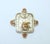 Francesca Romana Gold Plated Clip-on Earrings With Emerald Green Glass For Sale - Image 10 of 11