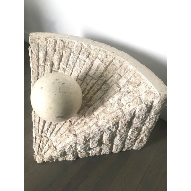 1980's Organic Modern Tesselated Mactan Stone & Glass Coffee Table