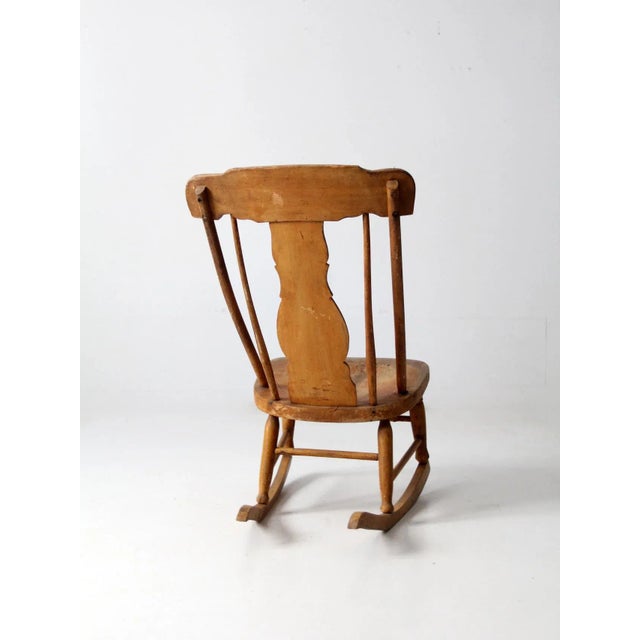 Antique Painted Rocking Chair For Sale - Image 4 of 13
