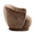 Mid-Century Modern Milk Chocolate Velvet Accent Chair For Sale - Image 3 of 6
