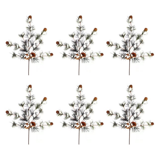 ransform your holiday space with the timeless beauty of our Snowy Pine Spray set. Perfect for adding a natural touch to...