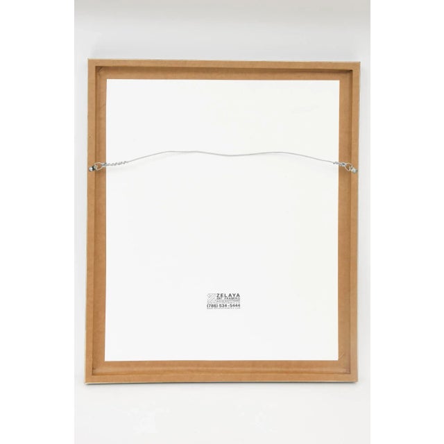 Red Vintage Signed Cubist Abstract Watercolor Custom Framed One of a Kind For Sale - Image 8 of 8