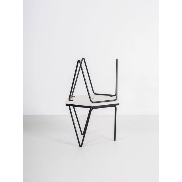 Black Hexagonal Coffee Tables in Wood and Metal by Gio Ponti from ISA, 1950s, Set of 8 For Sale - Image 8 of 13