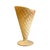 Vintage Italian Ceramic Waffle Cone Sundae Cups - a Pair For Sale - Image 4 of 5