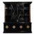 Rare James Mont Cabinet in Black Lacquer W/ Gilt Carved Handles For Sale