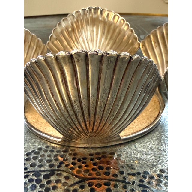 Mexican Emilia Castillo Silver Shell Shaped Wine Coaster For Sale - Image 3 of 10