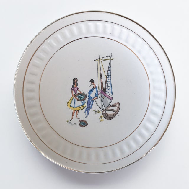 1950s Dutch Ceramic Dessert & Cake Plate Set- 13 Pieces For Sale - Image 6 of 12