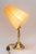 1920s Art Deco Brass Table Lamp with Fabric Shade, Vienna, Austria, 1920s For Sale - Image 5 of 17