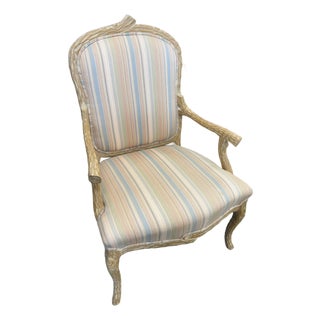 Vintage Carved Faux Tree Branch Arm Chair Attributed to A. Rudin For Sale