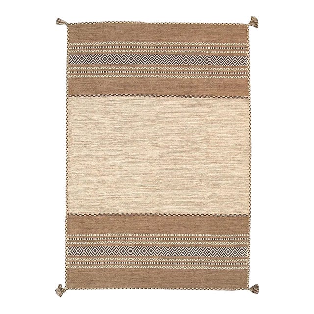 Pasargad Home Kilim Lamb's Wool Area Rug, 8' 0" X 10' 0", Ivory For Sale