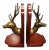 Vintage Brass and Wood Stag Bookends-A Pair For Sale