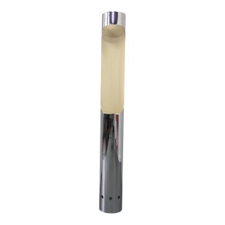 Italian 1970s Stainless Steel Tubular Floor Lamp For Sale