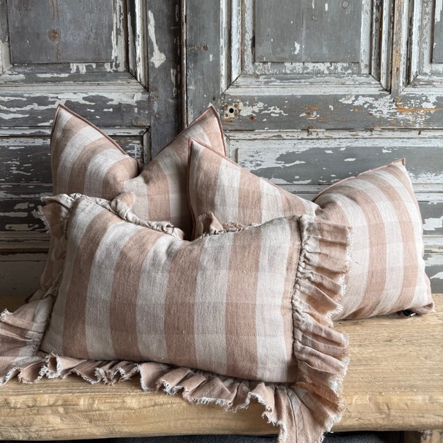Textile French Linen Boudior Cover– Boho Nude For Sale - Image 7 of 7