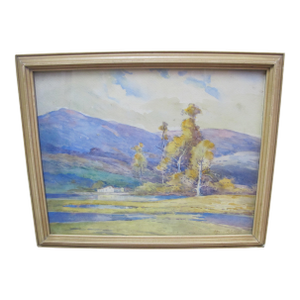 Alfred Hermann Schroff Oregon Artist Signed Framed Watercolor Landscape Painting