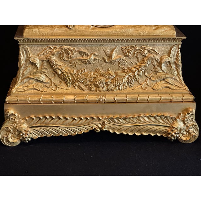 19th Century Clock 1830 French Louis Philippe Gold Ormolu Bronze Antique For Sale - Image 5 of 18