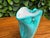 Turquoise Mid Century Italian Turquoise Art Pottery Vessel | 6.5” For Sale - Image 8 of 9