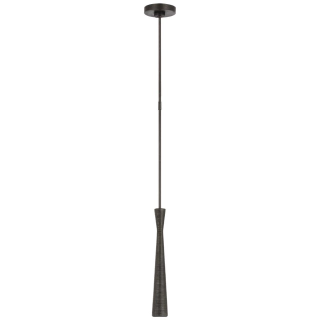Utopia Mini Pendant in Aged Iron Designer: Kelly Wearstler Fixture Height: 15" Min. Custom Height: 21.5" O/A Height: 59.5"...