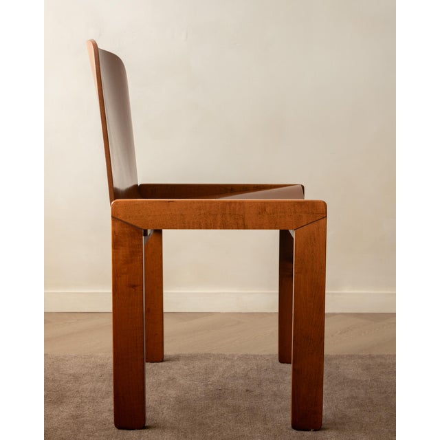 Italian Plywood Dining Chairs by Molteni, 1970s, Set of 4 For Sale - Image 13 of 18