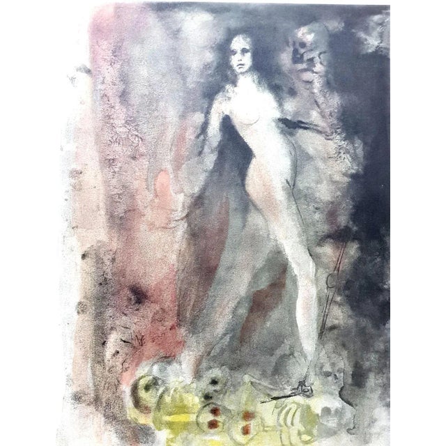 Wood Leonor Fini - Walking on Death - Original Lithograph 1964 For Sale - Image 7 of 7