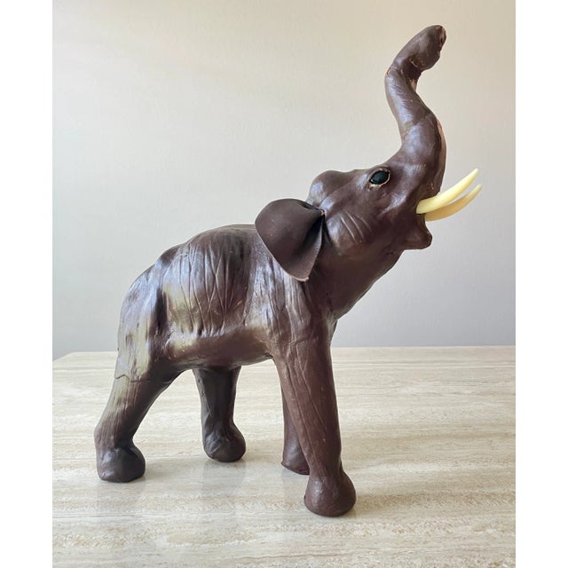 Animal Skin Leather Elephant Sculpture For Sale - Image 7 of 11
