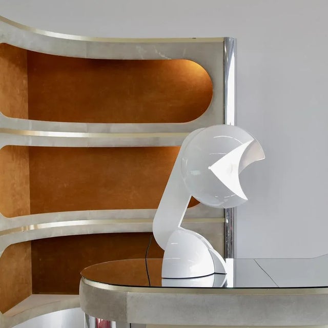 Ivory Ruspa Table Lamp by Gae Aulenti for Martinelli Luce For Sale - Image 8 of 12