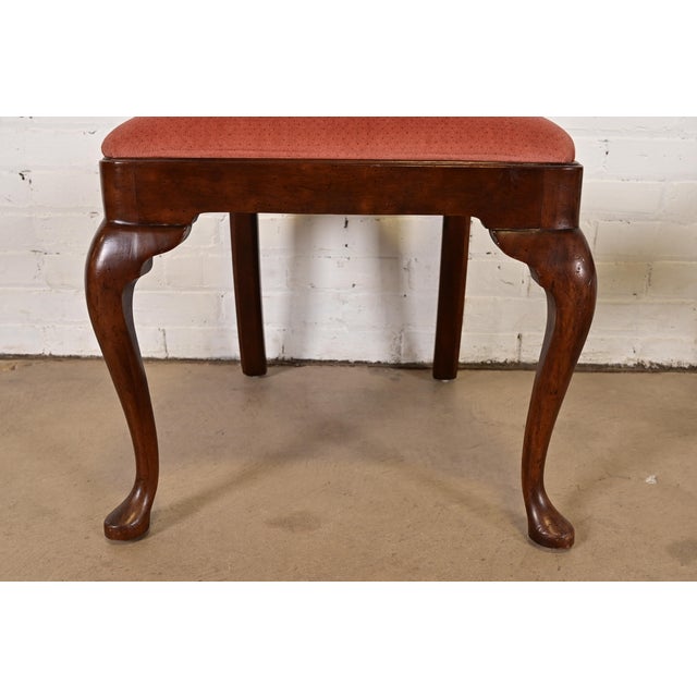 Brown Henredon Queen Anne Solid Mahogany Side Chairs or Dining Chairs, Set of Four For Sale - Image 8 of 12