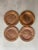 Early set of molded teak plates by Åry Nybro for Fanérprodukter, Sweden. Great form and function. Sold as a set of four...