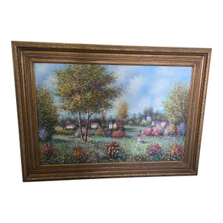 W. Hodges Impressionist Landscape Oil Painting For Sale