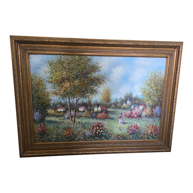 W. Hodges Impressionist Landscape Oil Painting For Sale