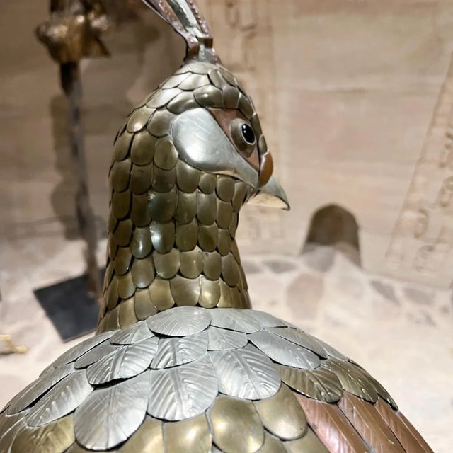 1970s Sergio Bustamante Mixed Metal Cockatiel Perched on Swing Mexico For Sale In San Diego - Image 6 of 12