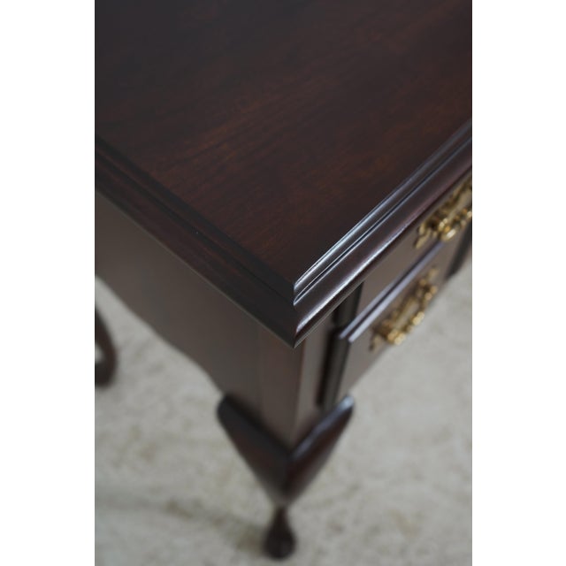 Harden Cherry Queen Anne Style Lowboy W. 4 Drawers For Sale - Image 10 of 18
