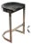 1970s Pair of Warren Bacon Oak and Chrome Stools Stained Black For Sale